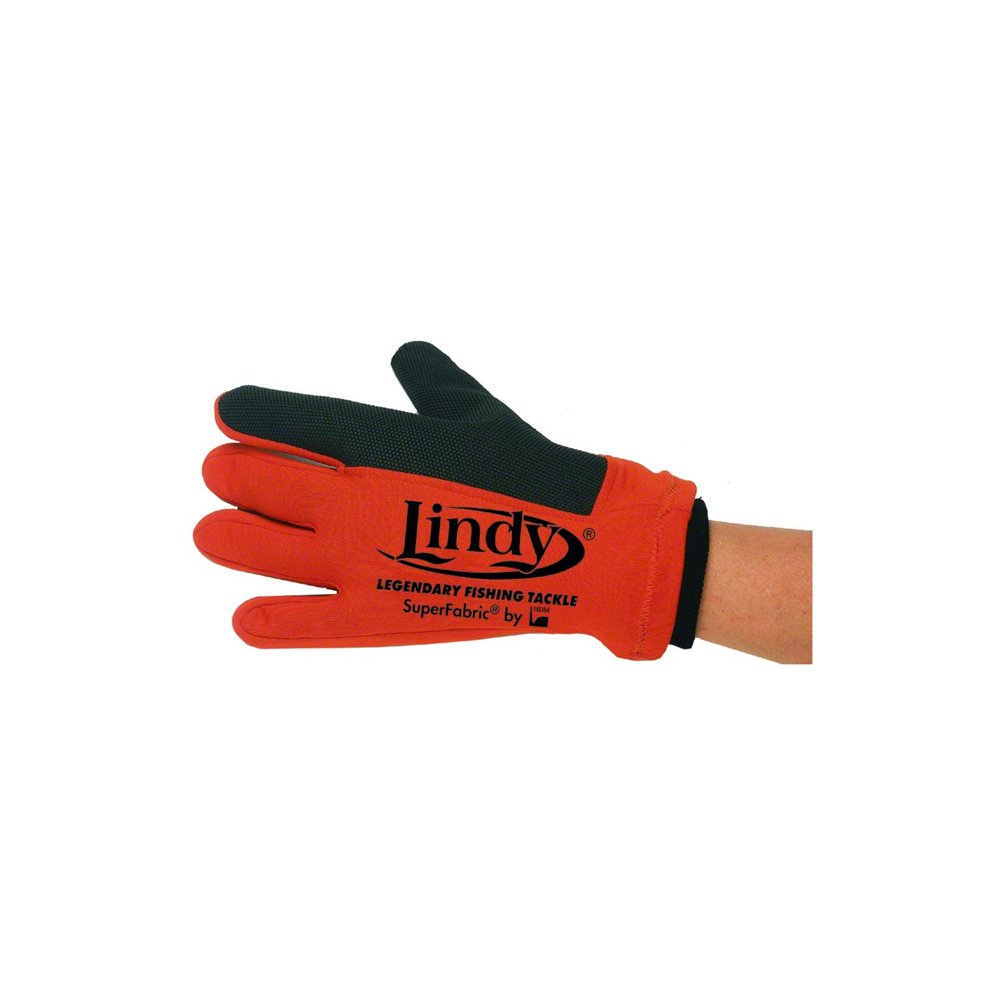 Lindy Fish Handling Glove Left Hand Fishing Lure Accessory Orange