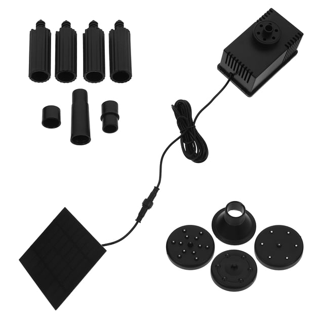OULII Outdoor Water Fountain Solar Powered with Environmentally Friendly Design for Users Black 1 Set