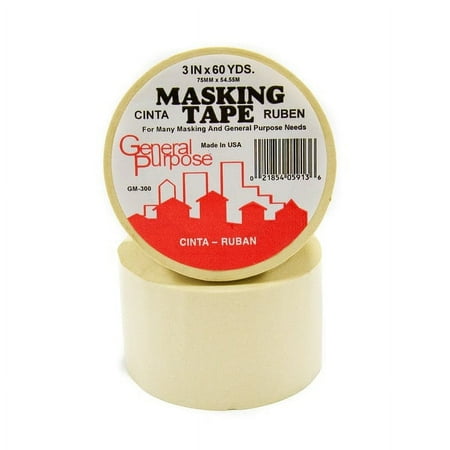 Masking Tape General Purposeseconds 3" X 60 Yards Case Pack 16