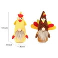 thumbnail image 2 of Fall Gnome Thanksgiving Decorations, Set of 2 Turkey Gnomes Plush Tomte Swedish Gnome Dolls, Autumn Harvest Tabletop Decor for Home Table Kitchen, 2 of 9