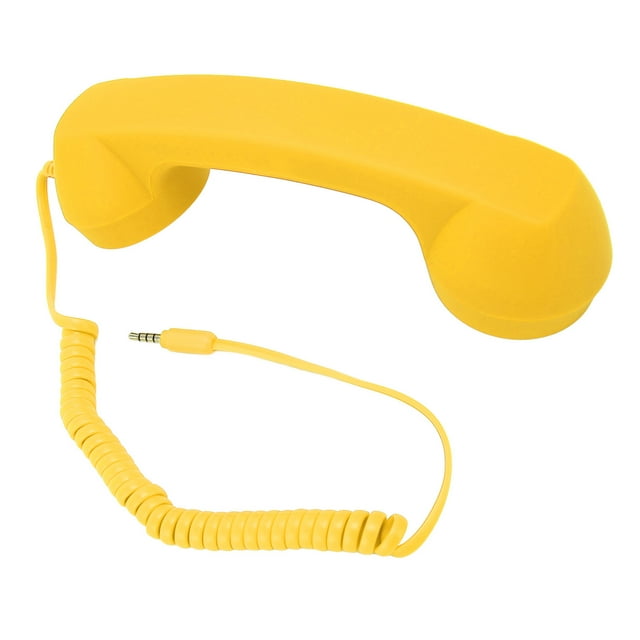 Retro Cellphone Handset For Smartphone, 3.5mm Telephone Handset Cell Phone Receiver Mic Microphone Speaker Wired Cellphone Handset