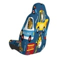 thumbnail image 4 of Lsque Vehicles Cartoon with Funny Drivers Pattern Car Seat Covers for Front Seats , Waterproof Seat Covers for Cars, Sporty Front Seat Covers,Car Seat Cover Protector Front Seats, 4 of 5