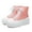 Pink, variant on Cheermore Platform Sneakers for Women Yellow and White High Top Platform Sneakers Lace up for Casual Walking Platform Canvas Shoes for Women Girls US 7