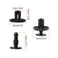 thumbnail image 2 of 100uds Sujetador RetenciÃ³n Clips Guardabarros Remache Coche 90467-07201 Unique Bargains Remache de plÃ¡stico, 2 of 5