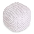 thumbnail image 3 of Loft Lyfe Yousuf Cotton Yarn Pouf, White, 3 of 6