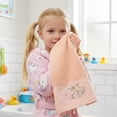 thumbnail image 7 of REGALWOVEN Floral Embroidered Hand Towels for Bathroom, 29" x 13" Soft Absorbent Flower Decorative Hand Towel Set Pink 2pk, 7 of 7