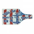 thumbnail image 1 of Anchor Cutting Board, Vintage Design Anchor with Rope on Grungy American Flag Soul of the Sea Art, Decorative Tempered Glass Cutting and Serving Board, Wine Bottle Shape, Blue Red White, by Ambesonne, 1 of 1