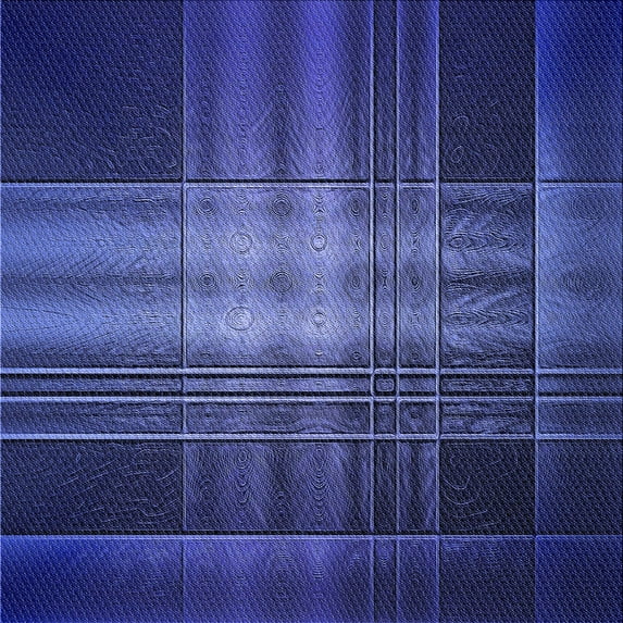 Ahgly Company Machine Washable Indoor Square Transitional Denim Dark Blue Area Rugs, 6' Square