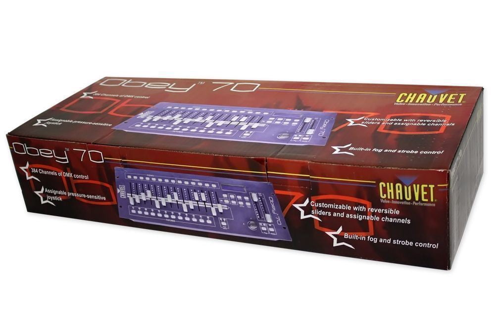 New! Chauvet DJ OBEY 70 Light/Fog DMX Lighting Controller+(6) 10 ft. DMX Cables