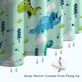 thumbnail image 6 of LightGreen Cartoon Dinosaurs Trees Pattern Shower Curtain 72"x72" ,Bathroom Decorative Shower Curtains Set with 12 Hooks,Modern Waterproof Washable Shower Curtain, 6 of 6