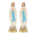 thumbnail image 1 of 2 Piezas Resina Católica Virgen María Estatua Hecha Estatuilla Religiosa, 1 of 7