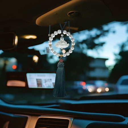 YOHAVEN Automotive Pendant Ornament for Rearview Mirror Natural Texture Decorative Hanging Charm Enhances Cabin Ambience Driving Comfort Car Accessories