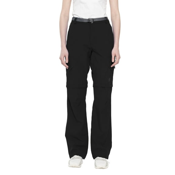 Little Donkey Andy Women's Convertible Zip Off Pants Quick Dry Stretch Hiking Travel Camping Pants Black XL