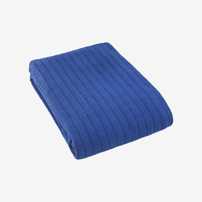 Cotton All Season Woven Bed Blanket Full/Queen Royal Blue