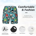 thumbnail image 3 of Daiia Christmas Hat Cute French Bulldog Mens Swim Trunks Swim Shorts Quick Dry Swim Shorts with Mesh Lining Pockets-3X-Large, 3 of 9