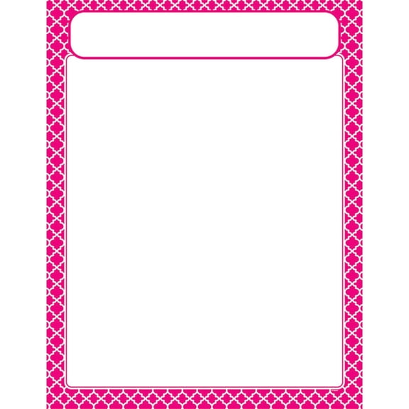 T-38604 - Moroccan Pink Learning Chart by Trend Enterprises Inc.