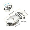 thumbnail image 2 of Bag Side Clip Buckle, 4Pack Metal Suspending Leaf Shape Purse Strap Chain Connector (Silver Tone, 30mm), 2 of 5