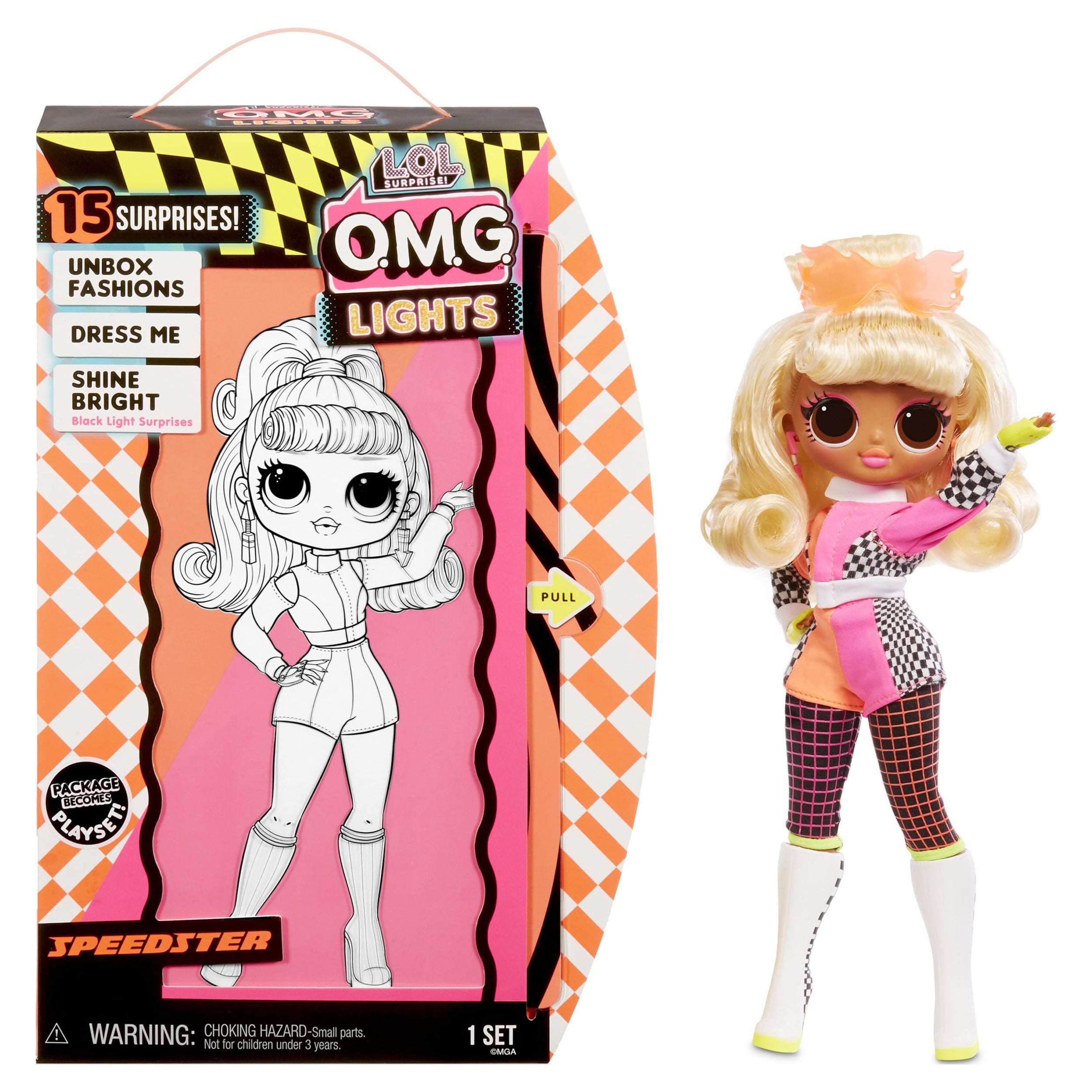 LOL Surprise OMG Lights Speedster Fashion Doll With 15 Surprises