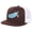 Brown, variant on Unisex Feather Embroidered Hip Hop Hat Mesh Hat Baseball Cap Trucker Hat Breathable Sun Sun Hat for Outdoor Sports
