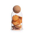 thumbnail image 1 of Tarro de vidrio IVAILEX con tapa de corcho, 700 ml/24 oz, para caramelos, té y café, 1 of 9
