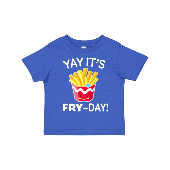 Inktastic Yay Its Fry Day with Cute French Fries Boys or Girls Toddler T-Shirt