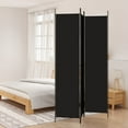 thumbnail image 4 of vidaXL 4-Panel Anthracite Fabric Freestanding Room Divider 78.7"x86.6" for Home Office, 4 of 32