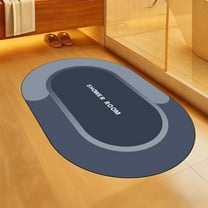 Super Absorbent Quick Dry Bathroom Floor Mat - Non-Slip Backing Washable Shower Rug for In Front Of Bathtub, Soft Durable Bath Mat Ideal for Shower Room, 23.6*15.7in, Blue