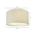 thumbnail image 2 of 18" Moderne Flush Mount Converter Kit Textured Oatmeal  Shallow Drum Lampshade 18"x18"x10", 2 of 6