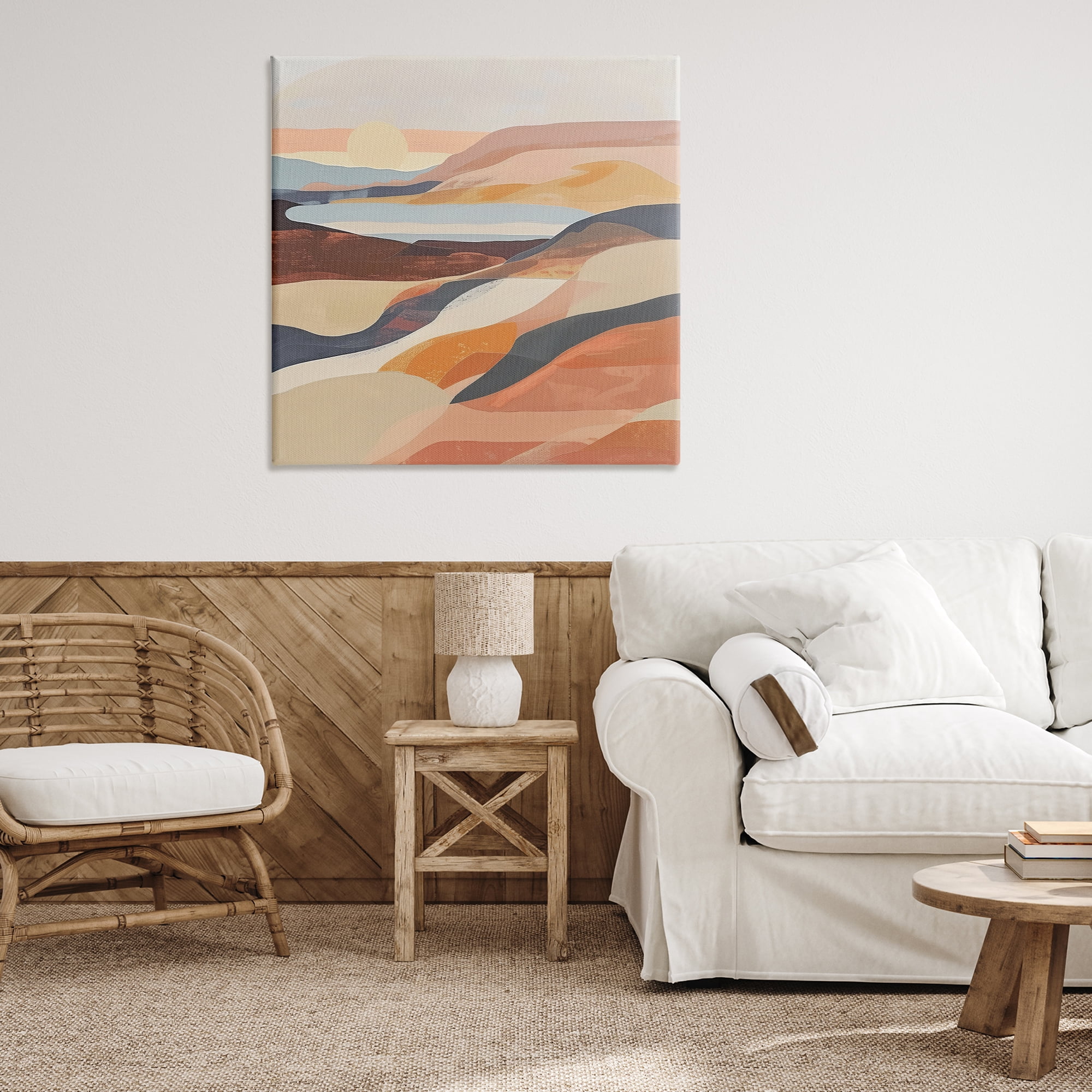 Stupell Industries Layered Canyon Hills Landscape & Nature Painting Wrapped Canvas Art Print Wall Art, 36 x 36