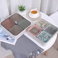 thumbnail image 3 of Contenedores divididos con tapas transparentes Plato para servir - 4 cajas de almacenamiento de plástico separadas con tapa - para dulces, frutas, verduras, nueces, refrigerios Jormftte CPB-US-WZY17-1, 3 of 5