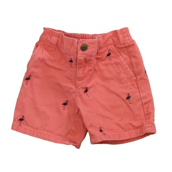 Pre-owned: Janie and Jack Boys Red | Navy Flamingo Shorts size: 6-12 Months (Good)