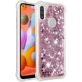 thumbnail image 2 of Compatible with Samsung Galaxy A11 Case Glitter Liquid Cute Clear Phone Case Floating Quicksand Shockproof Protective Bumper Silicone Soft TPU Case for Samsung Galaxy A11 Love Rose YB, 2 of 14