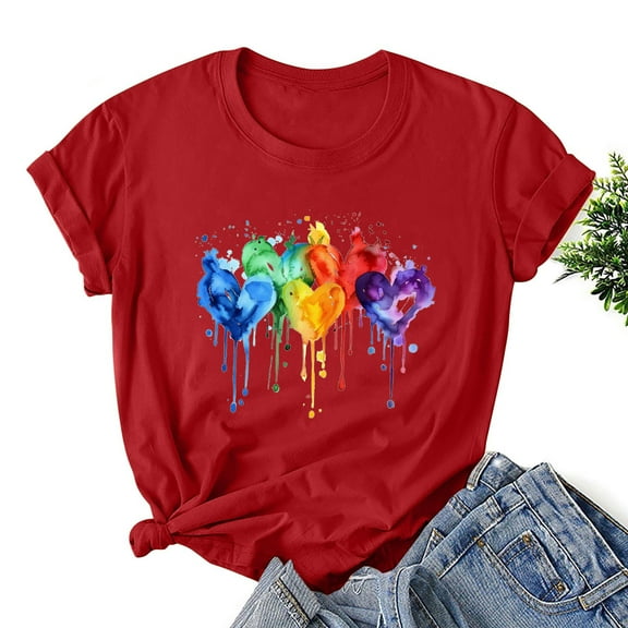 Short Sleeve Womens Shirts Casual Womens T Shirts Casual Loose Fit T Shirts Tee Plus Size Tops New & Trending