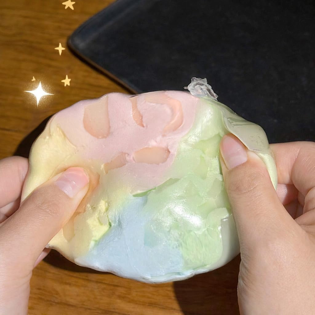 Wax Cracking Squishy Kit - Shapeable Wax Squishies for Asmr, Chocolate Cracking Wax Ball Squishy, 100% Odorless, Non-Sticky, Improving Focus, Easing Tension During Study, Work, Or Relaxation