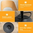 thumbnail image 4 of thksbought Set of 2 Barstools Swivel Bar Stools for Kitchen Counter Adjustable Barstools Modern Upholstered Bar Chairs with Back(2,Beige), 4 of 10
