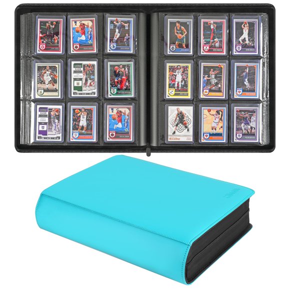 Carpeta SIBONIC de 9 bolsillos con capacidad para 360 cartas, verde menta