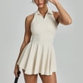 thumbnail image 1 of Haivin Robe Courte Sans Manches à Col Suspendu Ajustée pour Femmes, Robe de Course Extérieure Anti-Éblouissement, Robe de tennis yoga Entraînement Physique, Robe Sans Manches à Col Rond, 1 of 9