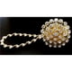 thumbnail image 5 of Abrazadera magnética para cortina con diseño de flores, estilo europeo, con hebillas y brillantes diamantes de imitación. Dorado, 5 of 9