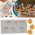 thumbnail image 2 of Halloween Silicone Tools Halloween Expression Pumpkin Collection Mould Fun DIY Pink And Grey, 2 of 9