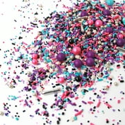 Milky Way| Space Galaxy Pink Purple Black Silver New Year's Colorful Candy Sprinkles Mix For Baking Edible Cake Decorations Cupcake Toppers Cookie Decorating Ice Cream Toppings, 4OZ