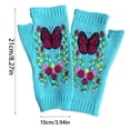 thumbnail image 3 of Women's Gloves Mittens Women'S Winter Hand Embroidered Gloves Winter Butterfly Flower Long Warm Hand Knitted Gloves, Women's Accessories Gloves Mittens, 3 of 5