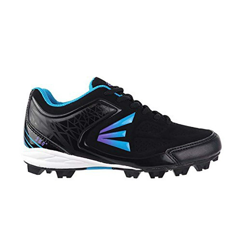 Easton 360 WOS Women's Rubber Low Softball Cleats Black/Blue/Purple