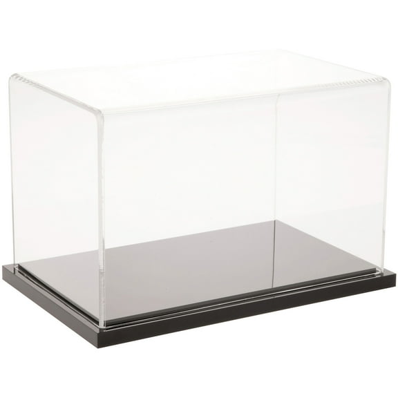 Plymor Clear Acrylic Display Case with Black Base, 8" W x 5" D x 5" H