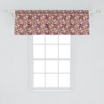 thumbnail image 2 of Ambesonne Geometric Window Valance, Tribal Ethno Pattern Art, 54" X 18", Scarlet Yellow Dark Teal, 2 of 3