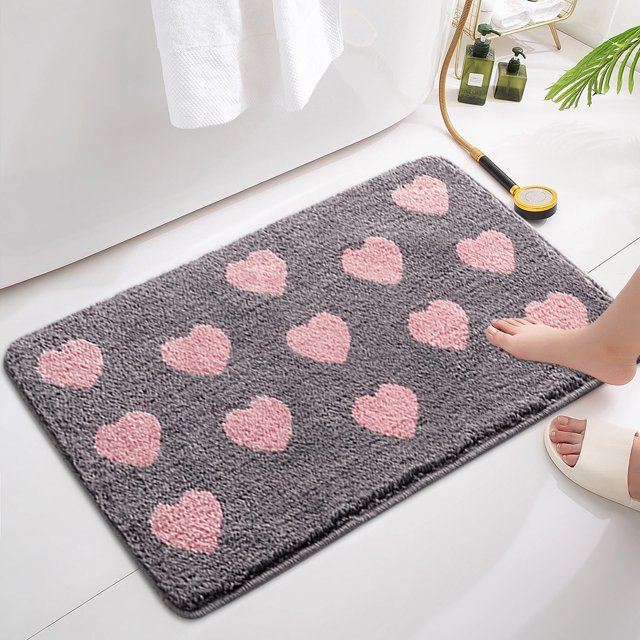 Puntoco Alfombra sintética con diseño geométrico escandinavo, para baño, entrada, dormitorio, inodoro