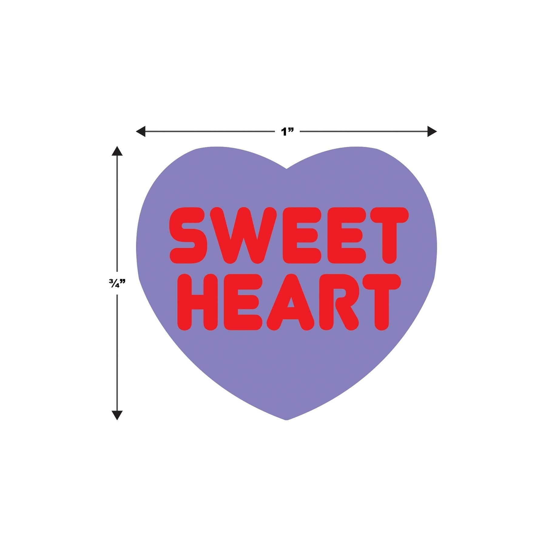 12 Packs Bulk Valentine's Day Candy Heart Stickers 4/Pack
