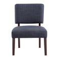 thumbnail image 5 of Jasmine Accent Chair in Navy Fabric with solid wood legs, 5 of 7