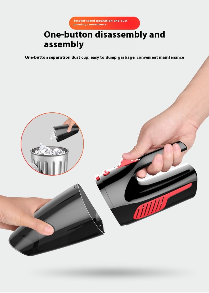 Car Vacuum Cleaner – High-Power Handheld Mini Vac with 12V Vehicle Power, Multi-Function Portable Auto Interior Cleaner
