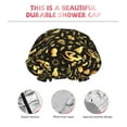 thumbnail image 4 of glod Skull snake bird Shower Cap, Reusable Bath Hair Hat for all Hair Lengths Hair Cover with Elastic Band Double Waterproof Layers Bathing Hat, 4 of 5