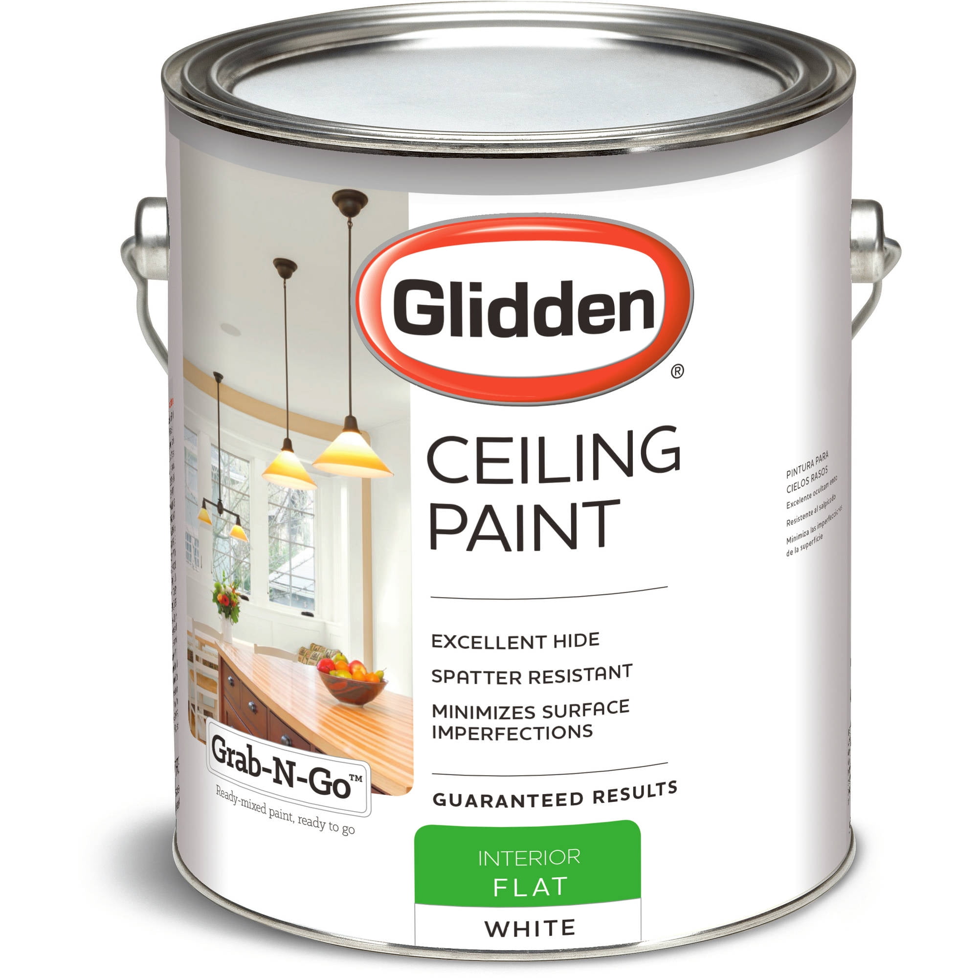  Glidden  Ceiling Interior Paint  White Flat 1 Gallon 